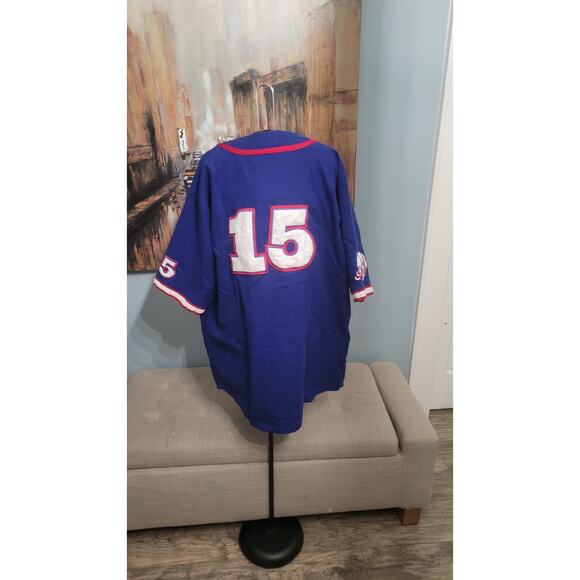 Raw Blue Classics NY #15 Jersey Shirt 2XL Blue Red White Hip Hop Y2K Streetwear - Picture 2 of 6